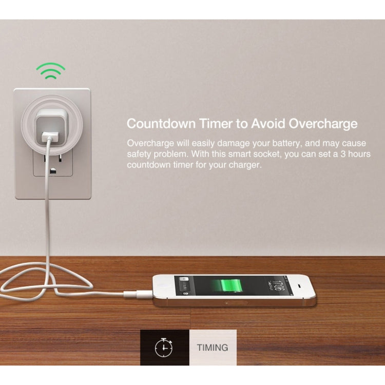 SA-003 10A Mini Timer WiFi Socket, Smart Plug, Works with Alexa and Google Home, AC 100-240V, US Plug, SA-003