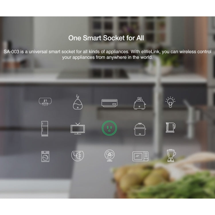 SA-003 Mini presa WiFi temporizzata da 10 A, presa intelligente, funziona con Alexa e Google Home, CA 100-240 V, presa americana, SA-003
