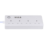 Presa multipla WiFi 4 USB + 4 prese jack UK 13A Alexa Google