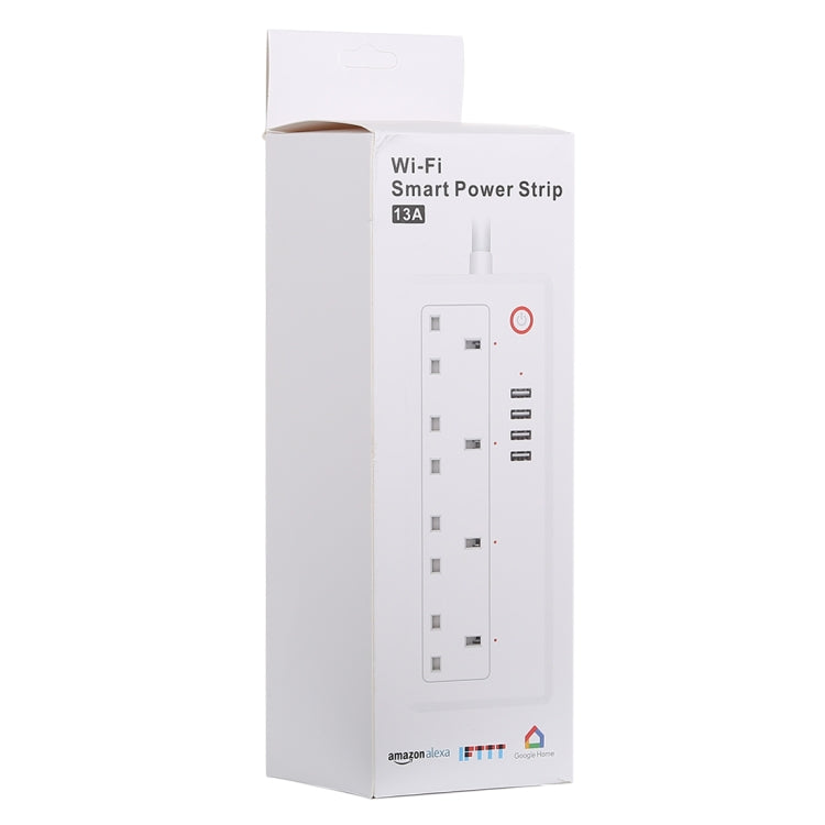 Presa multipla WiFi 4 USB + 4 prese jack UK 13A Alexa Google