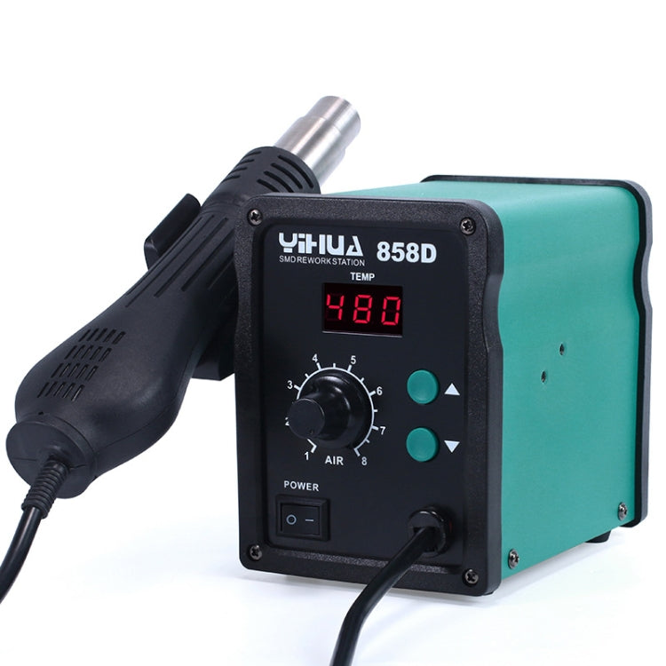 Pistola ad aria calda con display a LED YIHUA 858D AC 220V a temperatura regolabile, 858D