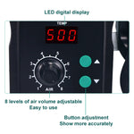 Pistola ad aria calda con display a LED YIHUA 858D AC 220V a temperatura regolabile, 858D