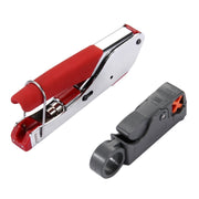 WLXY 518A Pinza a crimpare Set di utensili manuali per riparazione spelafili per cavo coassiale RG59 / RG6, Wire Stripper+Extrusion Tool