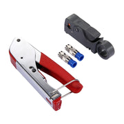 WLXY 518A Pinza a crimpare Set di utensili manuali per riparazione spelafili per cavo coassiale RG59 / RG6, Wire Stripper+Extrusion Tool