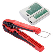 WLXY 4 in 1 Portatile Crimpatrice Stripper Punch Down Wire Line Detector Kit di strumenti per tester per cavi di rete Ethernet, 4 in 1