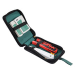 WLXY 4 in 1 Portatile Crimpatrice Stripper Punch Down Wire Line Detector Kit di strumenti per tester per cavi di rete Ethernet, 4 in 1