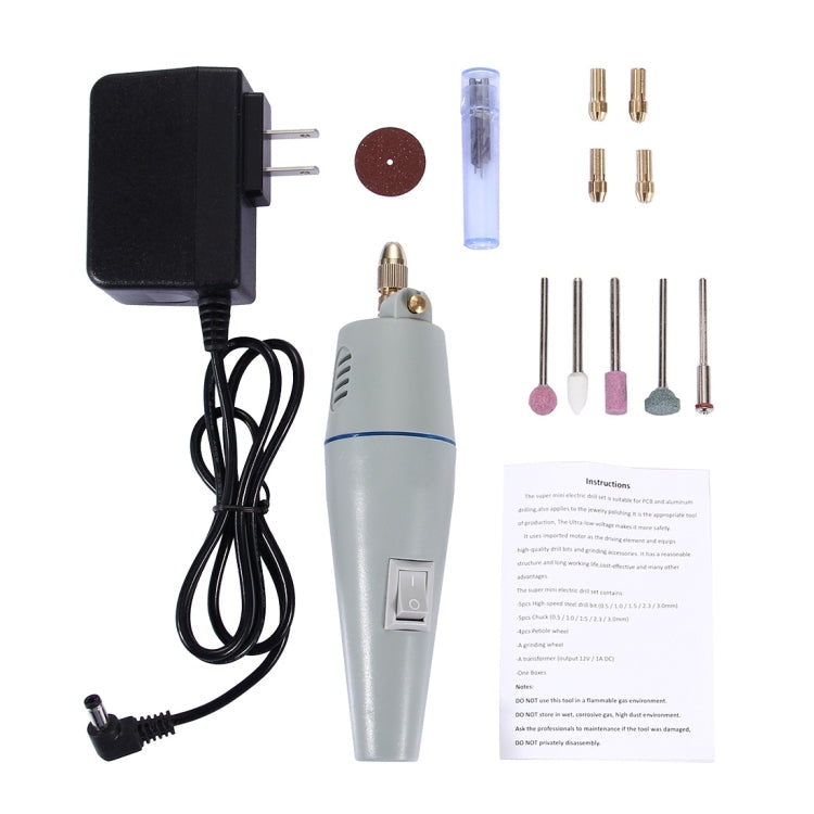 Mini smerigliatrice elettrica WLXY WL-500B, 110 V-240 V, mandrino per trapano adatto: 0,3 mm-4,0 mm, WL-500B