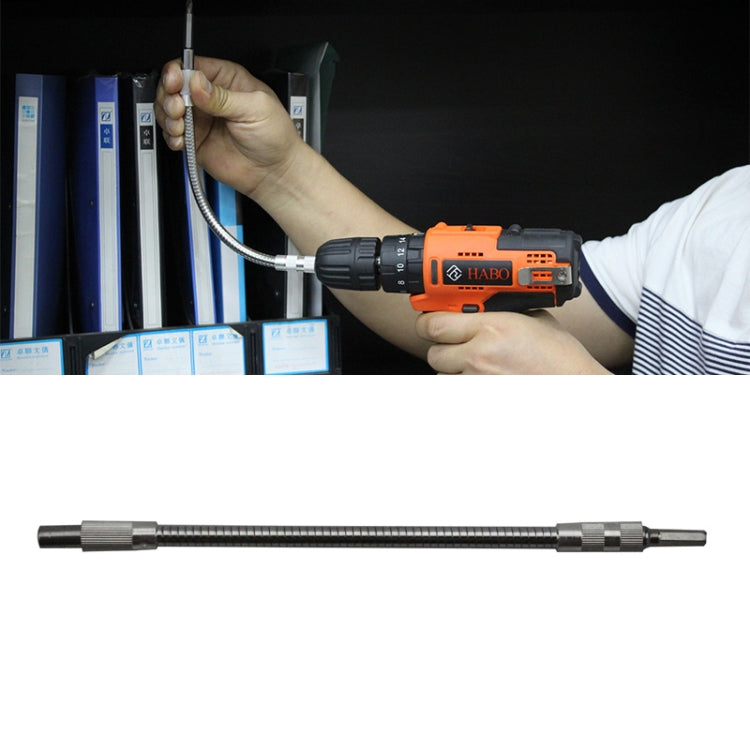 Trapano ricaricabile in metallo Cacciavite elettrico Aste di perforazione di coppia flessibili dedicate per alberi, Lunghezza: 24,5 cm, Length: 24.5cm