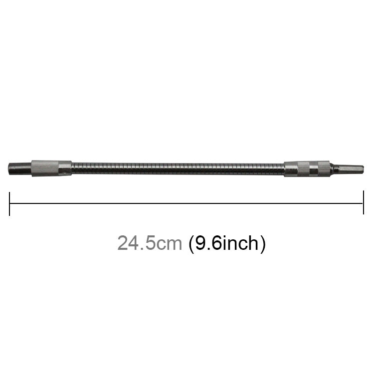 Trapano ricaricabile in metallo Cacciavite elettrico Aste di perforazione di coppia flessibili dedicate per alberi, Lunghezza: 24,5 cm, Length: 24.5cm