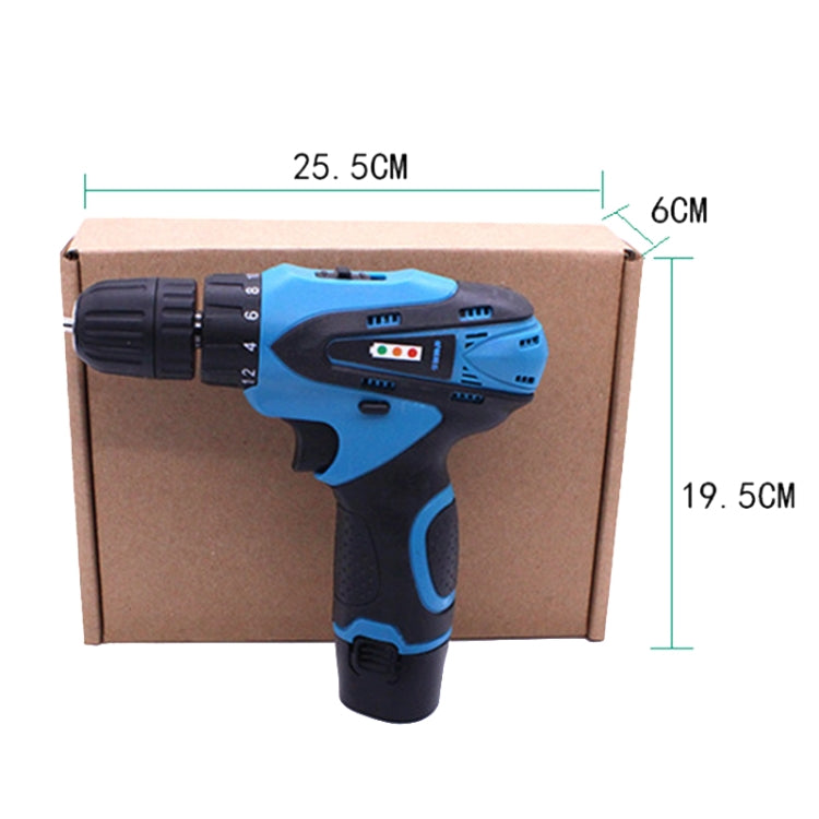 VOTO 12V Regolazione continua della velocità Set di trapani manuali ricaricabili Trapano elettrico con luce LED, CA 220V, Spina USA, Consegna colore casuale, 12V Dual Speed Paper Box Package