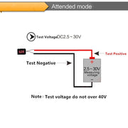 10pcs 0.28 inch 2-wire Adjustable Digital Voltage Meter, Color Light Display, Measuring Voltage: DC 2.5-30V