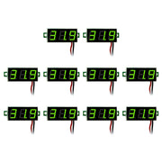 10pcs 0.28 inch 2-wire Adjustable Digital Voltage Meter, Color Light Display, Measuring Voltage: DC 2.5-30V