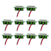 10pcs 0.36 inch 2-wire digital voltage meter, color light display, measuring voltage: DC 2.5-30V
