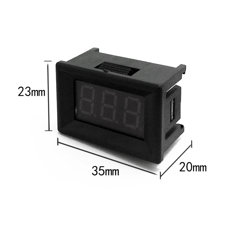 10pcs 0.36 inch 2-wire digital voltage meter with shell, color display, measuring voltage: DC 2.5-30V