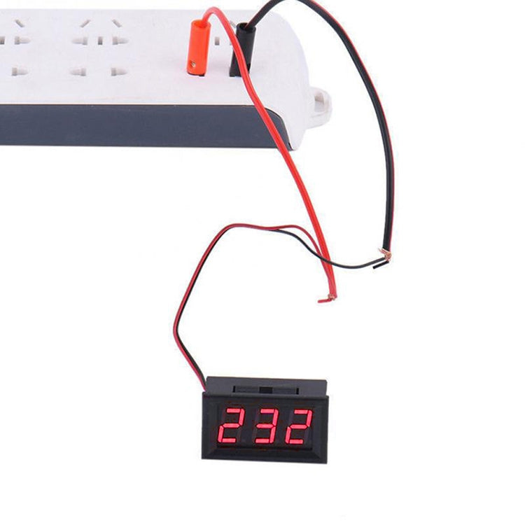 Misuratore di tensione digitale a 3 fili terminali da 10 pezzi da 0,56 pollici con guscio, display a colori, tensione di misurazione: DC 0-100 V