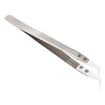 Pinzette a gomito in acciaio inox con punta ceramica