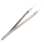 Pinzette a gomito in acciaio inox con punta ceramica