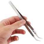 Pinzette a gomito in acciaio inox con punta ceramica