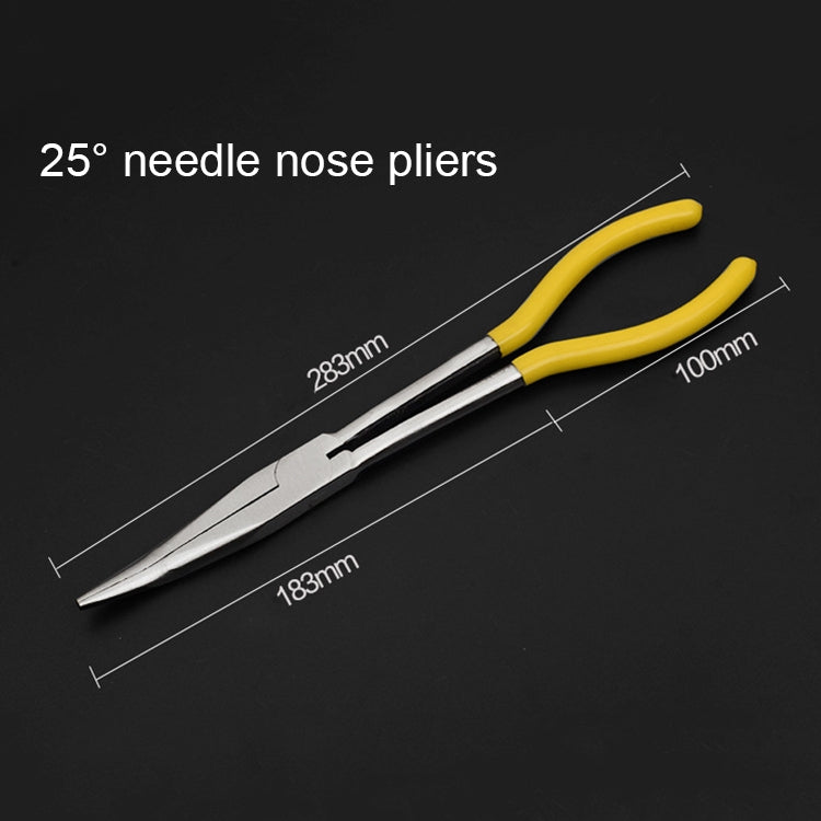Utensile manuale per pinze a becchi piegati a 25 gradi multifunzione da 11 pollici, 25 Degree Bending