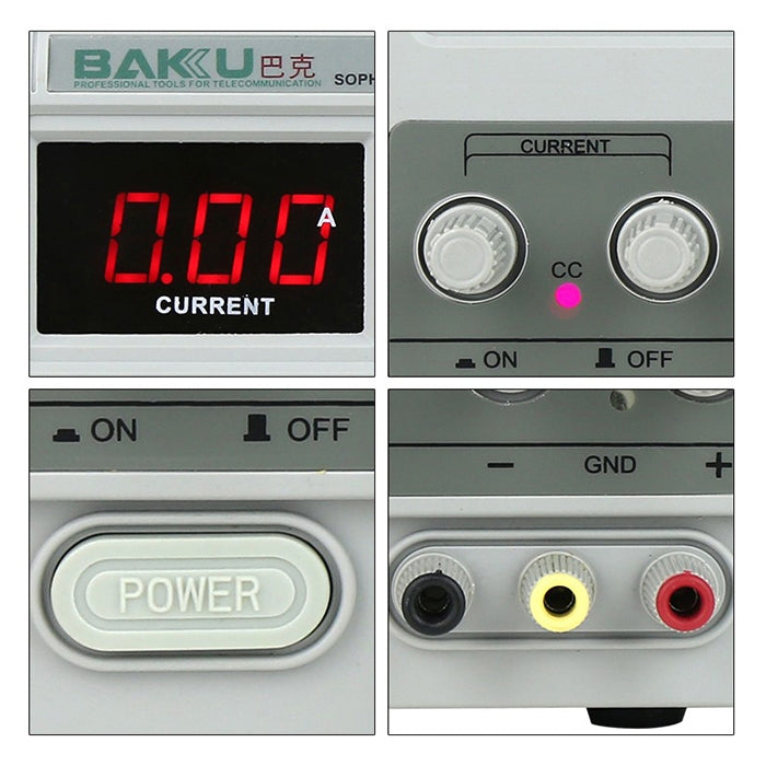 BAKU BK-305D 220V Multifunction Switching Variable DC LED Uninterrupted Power Supply Repair Voltmeter Ammeter for Cell Phone/Laptop, BK-305D