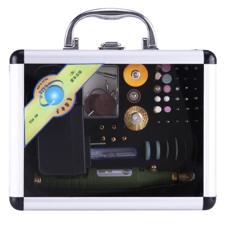 WLXY P-800 Set mini smerigliatrice per trapano elettrico 80 in 1, 110 V-240 V, spina americana, P-800 80 in 1