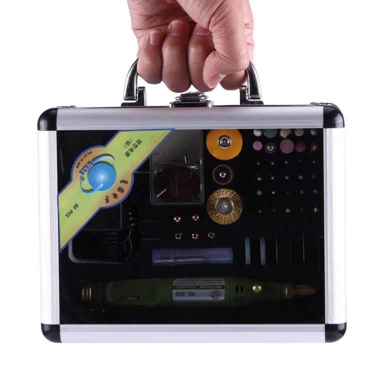 WLXY P-800 Set mini smerigliatrice per trapano elettrico 80 in 1, 110 V-240 V, spina americana, P-800 80 in 1