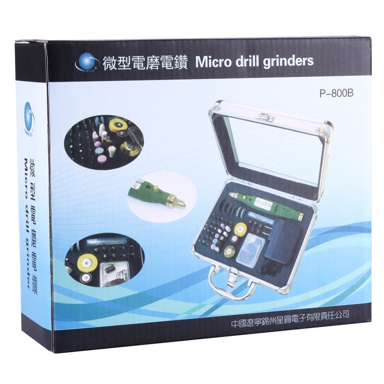 WLXY P-800 Set mini smerigliatrice per trapano elettrico 80 in 1, 110 V-240 V, spina americana, P-800 80 in 1