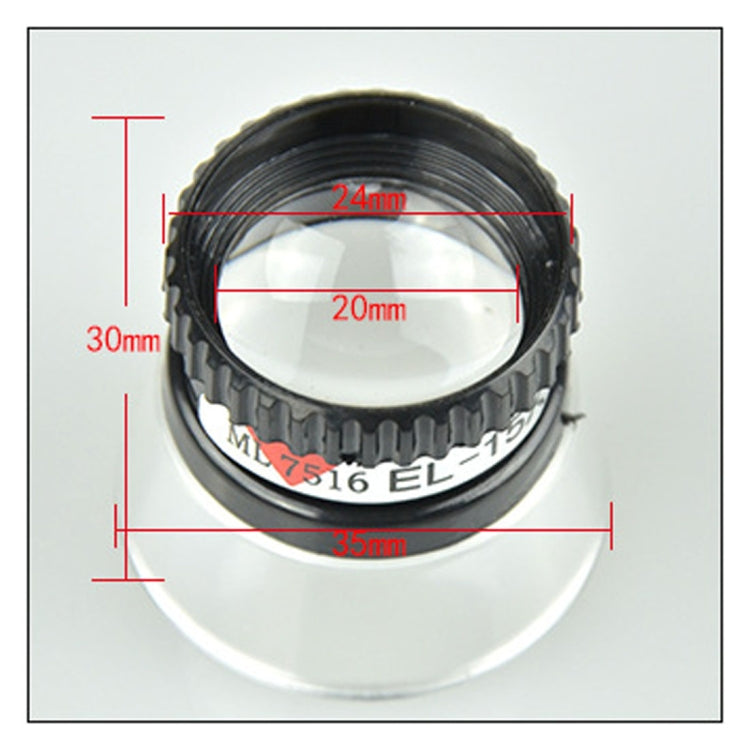 15X Mini Portable Cylinder Type Jewelry Magnifying Glass