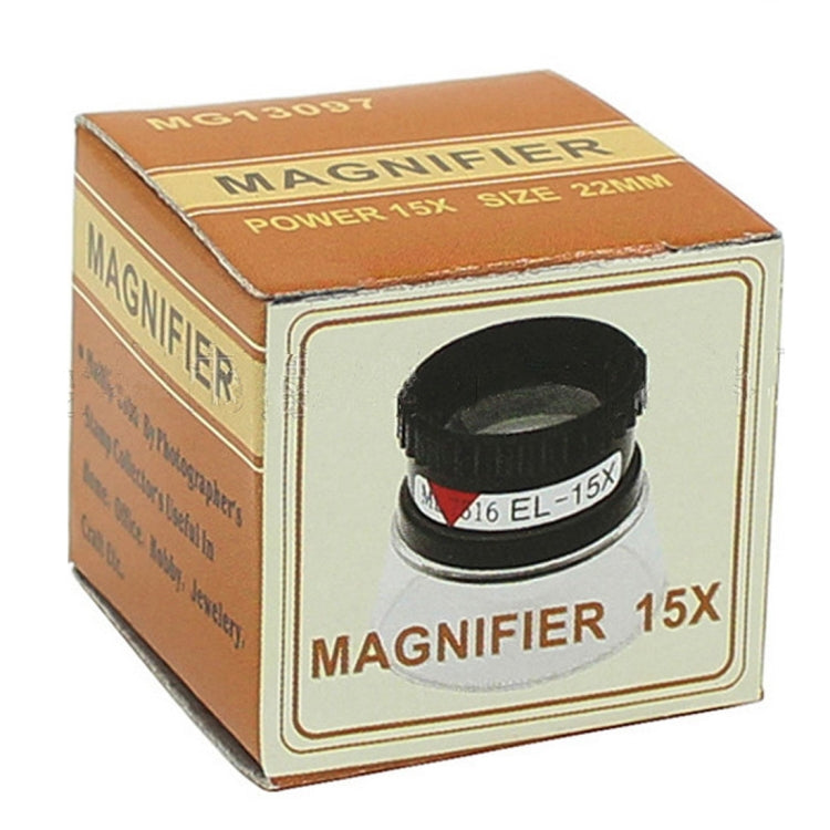 Mini lente d'ingrandimento cilindrica 15X portatile