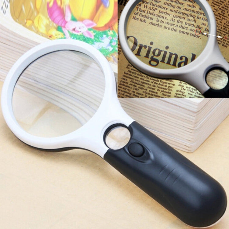 Mini lente d'ingrandimento portatile 3-45X con 3 LED