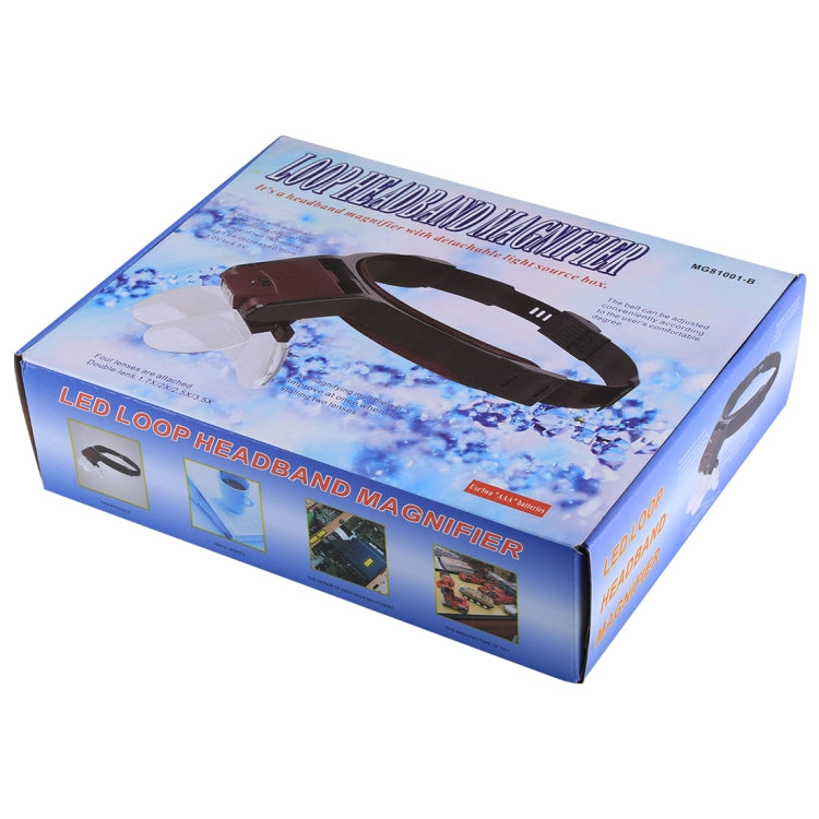 Lente d'ingrandimento multifunzione con 5 lenti e 2 luci LED