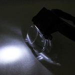 Lente d'ingrandimento multifunzione con 5 lenti e 2 luci LED
