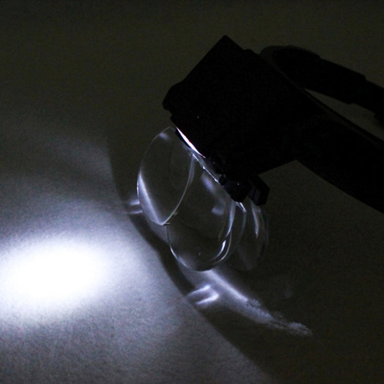 Lente d'ingrandimento multifunzione con 5 lenti e 2 luci LED