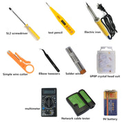 JAKEMY PS-P15 16 in 1 Kit di rete LAN professionale Piegatore Cavo Spelafili Pinza Cacciavite, 16 in 1