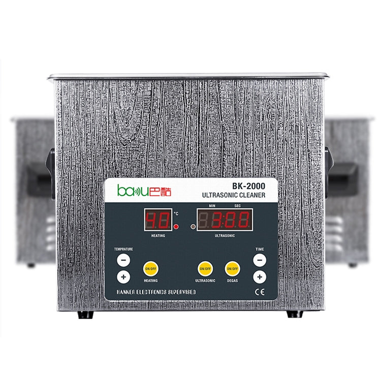 BAKU BK-2000 Pulitore ad ultrasuoni riscaldante con display LCD da 120 W 3,36 L con cestello, CA 220 V, spina UE, BK-2000 120W 3.36L 220V