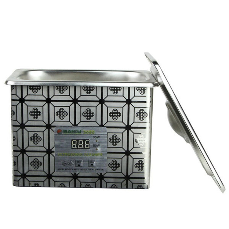 BAKU BK-3050 Pulitore a ultrasuoni con display LCD regolabile da 35 W / 50 W, 0,8 litri, CA 220 V, BK-3050 35W / 50W 0.8L 220V