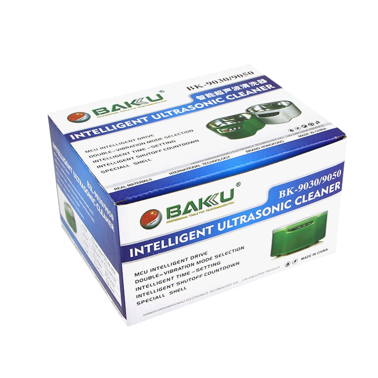 BAKU BK-9050 Pulitore a ultrasuoni con display LCD regolabile da 30 W / 50 W, 0,6 litri, CA 110 V, BK-9050 30W / 50W 0.6L 110V Green, BK-9050 30W / 50W 0.6L 110V White