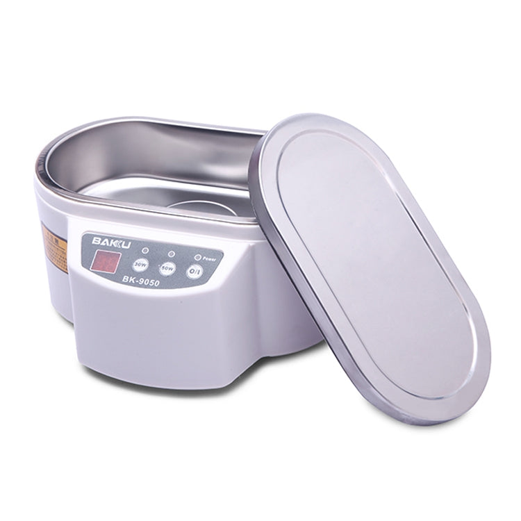 BAKU BK-9050 Pulitore a ultrasuoni con display LCD regolabile da 30 W / 50 W, 0,6 litri, CA 110 V, BK-9050 30W / 50W 0.6L 110V Green, BK-9050 30W / 50W 0.6L 110V White