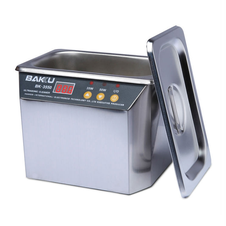 BAKU BK-3550 Pulitore a ultrasuoni con display LCD regolabile da 35 W / 50 W, 0,8 litri, CA 220 V, spina europea, BK-3550 35W / 50W 0.8L 220V