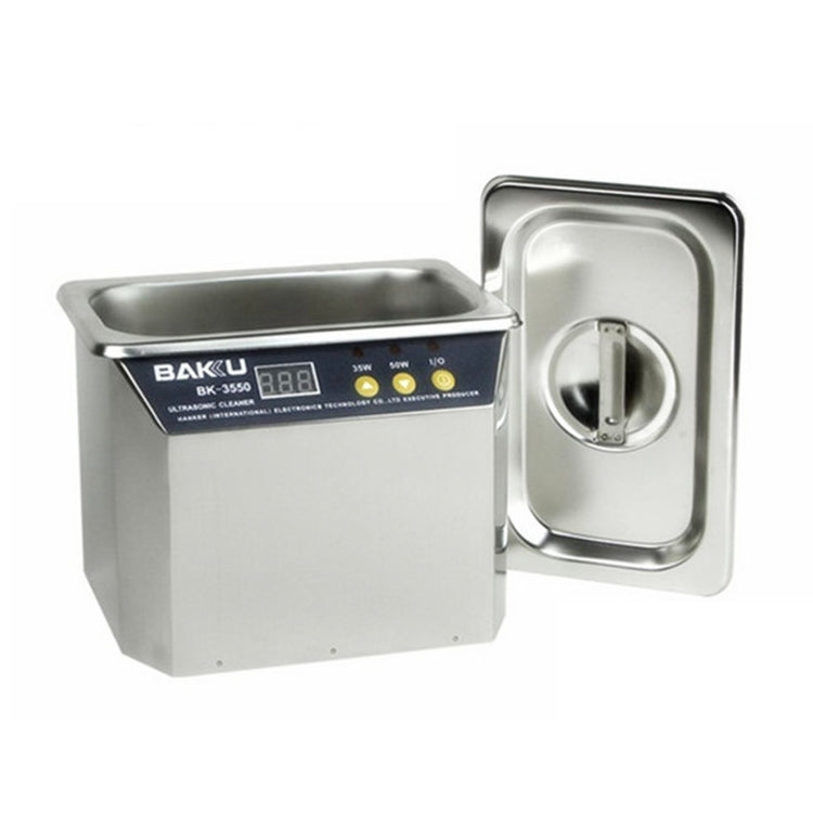 BAKU BK-3550 Pulitore a ultrasuoni con display LCD regolabile da 35 W / 50 W, 0,8 litri, CA 220 V, spina europea, BK-3550 35W / 50W 0.8L 220V