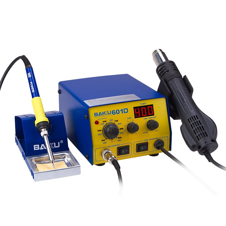 BAKU BK-601D AC 220V Display LED Stazione di saldatura per saldatore con pistola ad aria calda 2 in 1, BK-601D AC 220V