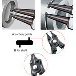 Pinza 4 in 1 Pinza per anello elastico da 10-15 mm Clip di fissaggio combinata 45-180 gradi, 4 in 1