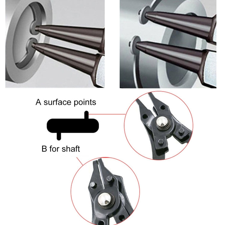 Pinza 4 in 1 Pinza per anello elastico da 10-15 mm Clip di fissaggio combinata 45-180 gradi, 4 in 1