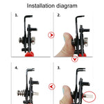 Pinza 4 in 1 Pinza per anello elastico da 10-15 mm Clip di fissaggio combinata 45-180 gradi, 4 in 1