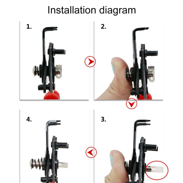 Pinza 4 in 1 Pinza per anello elastico da 10-15 mm Clip di fissaggio combinata 45-180 gradi, 4 in 1
