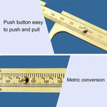 Mini calibro portatile scorrevole in ottone da 80 mm con perlina a nonio, 80mm