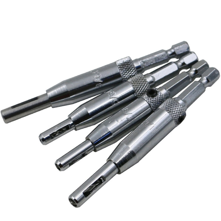 4 pz/set porte autocentranti cerniera maschiatrice set di punte per trapano perforatrice strumenti per la lavorazione del legno (5/64,7/64,9/64,11/64 pollici), 4 PCS/Set
