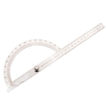 Cercatore di angolo del goniometro in acciaio inossidabile da 0-180 gradi con strumento righello di misurazione del braccio da 0-150 mm, 0-150mm Ruler