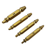 Estrattore di viti 4 in 1 per punte da trapano Strumento per rimuovere bulloni rotti (1#, 2#, 3#, 4#), con custodia in plastica, Gold s2, Gold 4341, 4341, s2