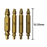 Estrattore di viti 4 in 1 per punte da trapano Strumento per rimuovere bulloni rotti (1#, 2#, 3#, 4#), con custodia in plastica, Gold s2, Gold 4341, 4341, s2